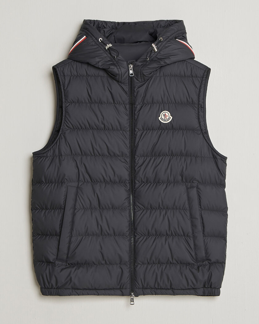 Moncler Marseillan Hooded Down Vest Black – Zwart