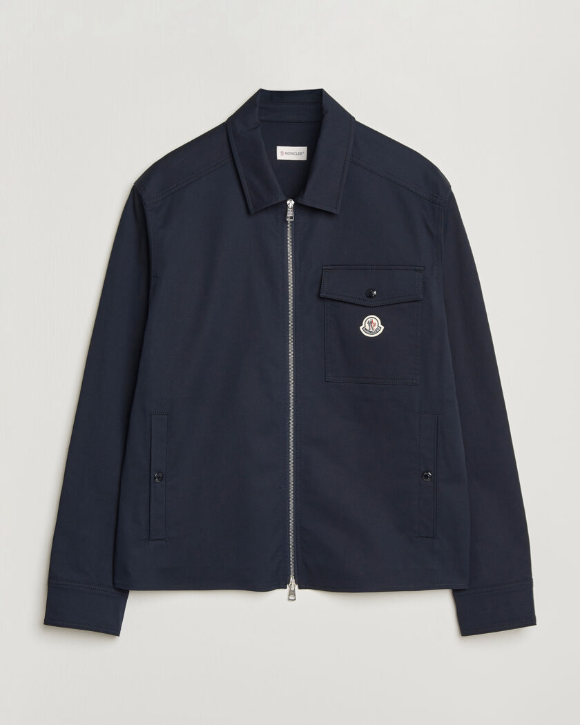 Moncler Zip Overshirt Navy – Blauw