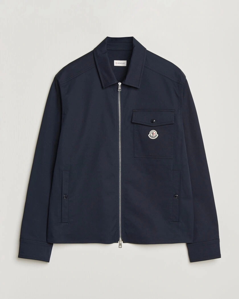 Moncler Zip Overshirt Navy – Blauw