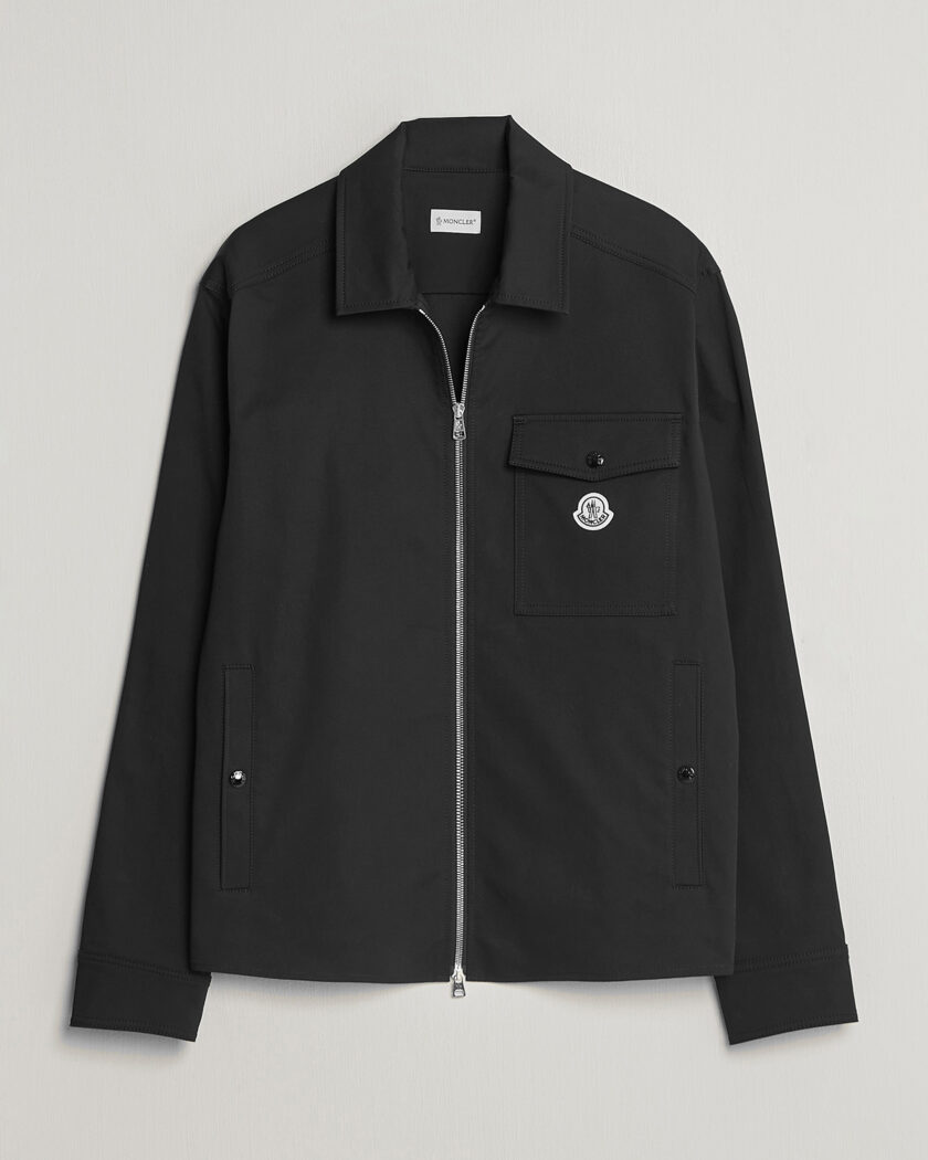 Moncler Zip Overshirt Black – Zwart