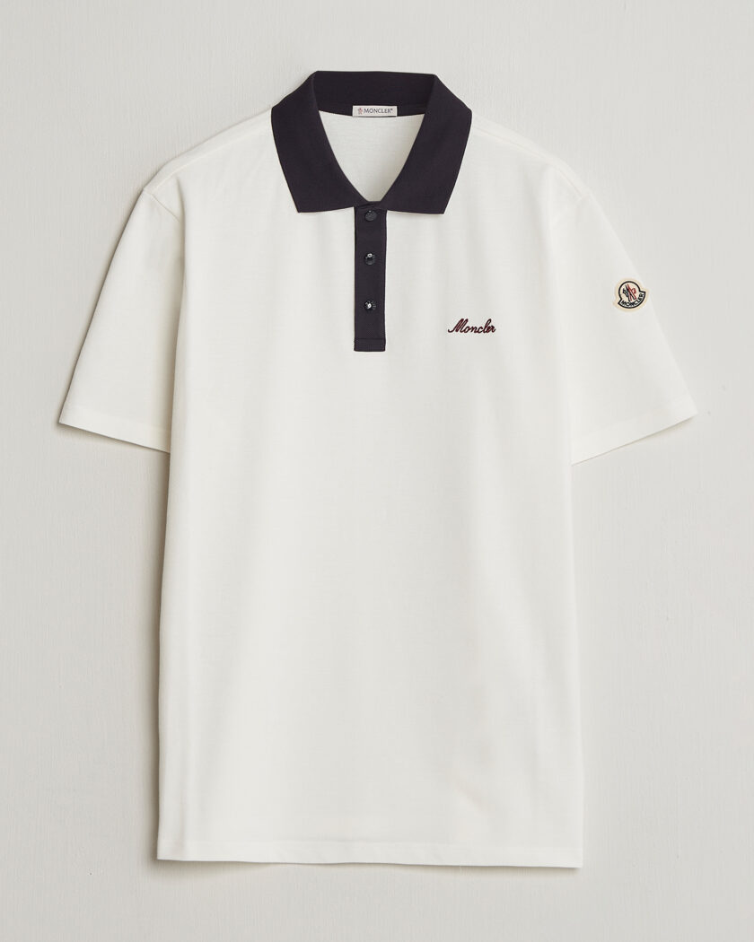 Auralee Wool Rib Knit Skipper Polo Ecru | Man - CareOfCarl.nl