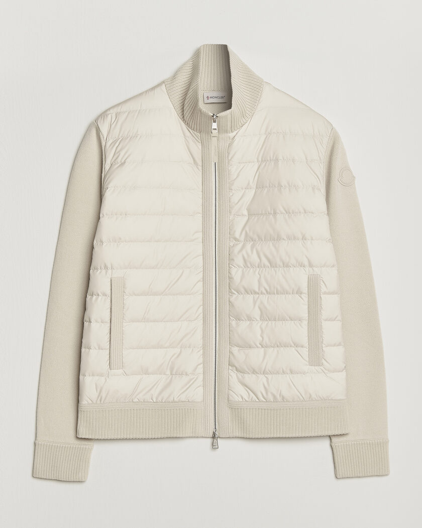 Moncler Luxury Hybrid Zip Cardigan Off White – Wit