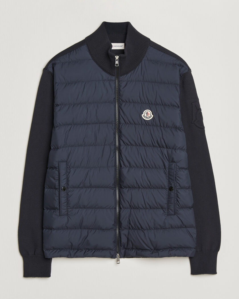 Moncler Hybrid Zip Cardigan Navy – Blauw