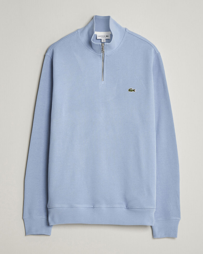 Lacoste Rib Interlock Half Zip Aphylla Blue – Blauw
