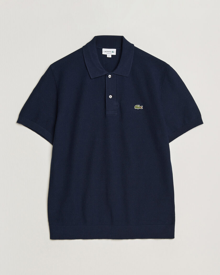 Stone Island Organic Cotton Pique Polo Navy | Man - CareOfCarl.nl