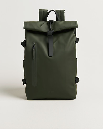 RAINS Rolltop Large Rucksack Green – Groen