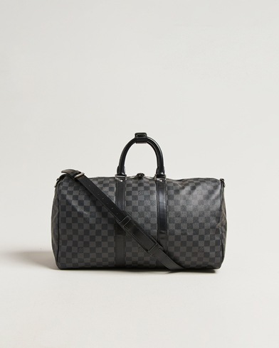 Louis Vuitton Pre-Owned Keepall Bandouliére 45 Damier Graphite – Grijs