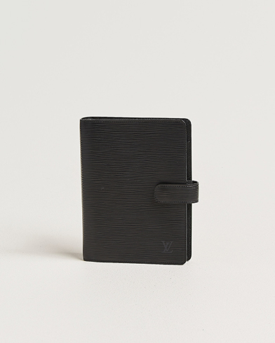 Louis Vuitton Pre-Owned Medium Ring Agenda Cover Epi Leather Black – Zwart