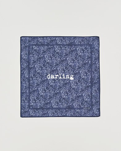 Massimo Alba Printed Cotton Voile Hankerchief Midnight Blue – Blauw