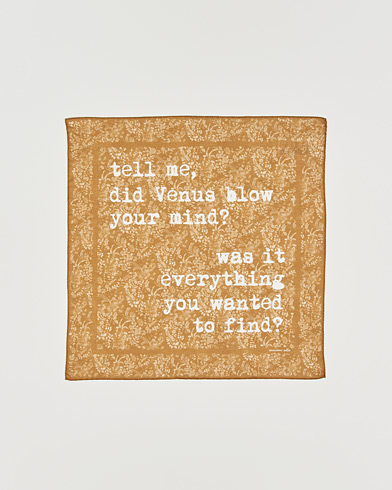 Massimo Alba Printed Cotton Voile Hankerchief Bronze – Bruin