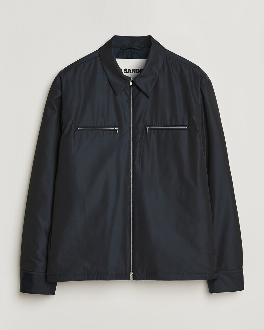Jil Sander Nylon Zip Jacket Navy – Blauw