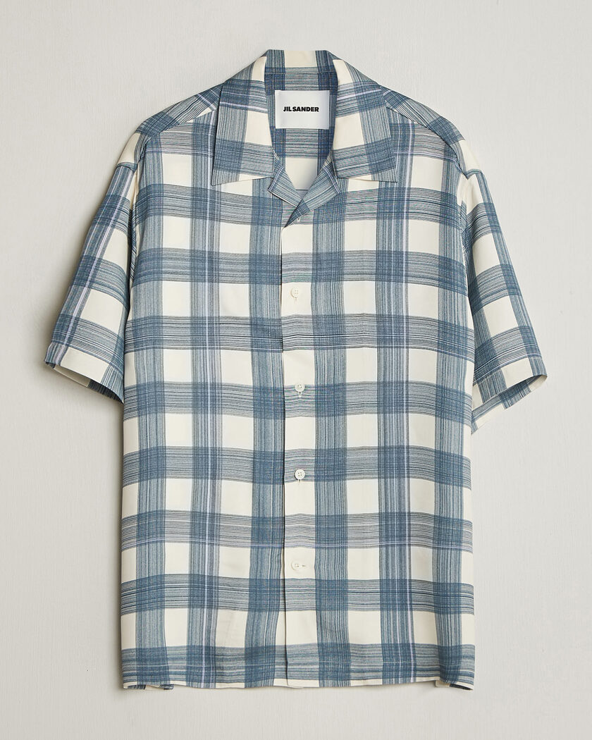 Jil Sander Vichy Check Camp Shirt Blue/White – Meerkleurig