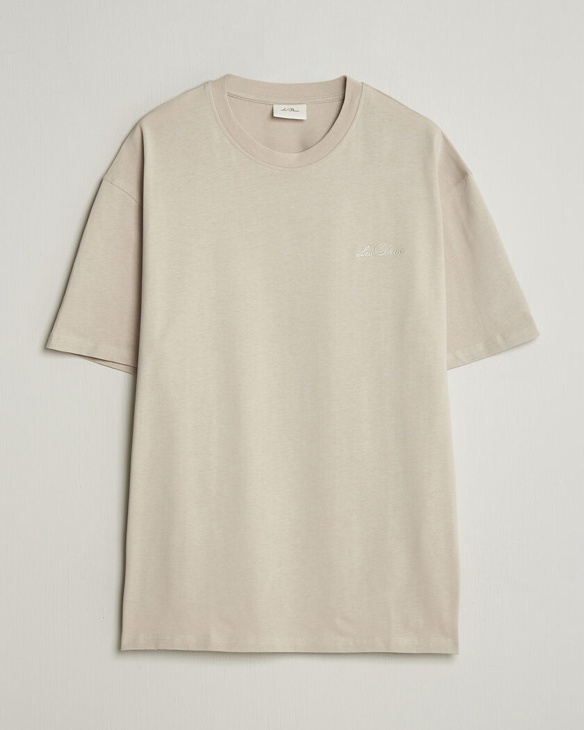 LES DEUX Crew T-Shirt Light Sand – Wit