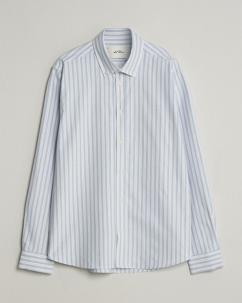 LES DEUX Konrad Striped Oxford Shirt Allure Blue – Blauw