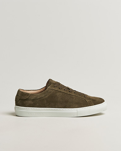 Les Deux Theodor Suede Sneakers Teak Brown – Groen