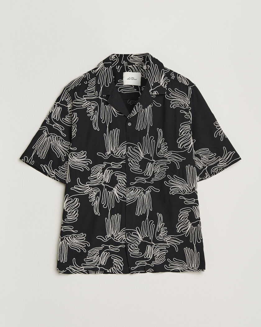 LES DEUX Liam AOE Flower Short Sleeve Shirt Black – Meerkleurig