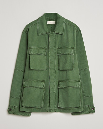 Jeanerica Luc Herringbone Shirt Jacket Chevron Green – Groen