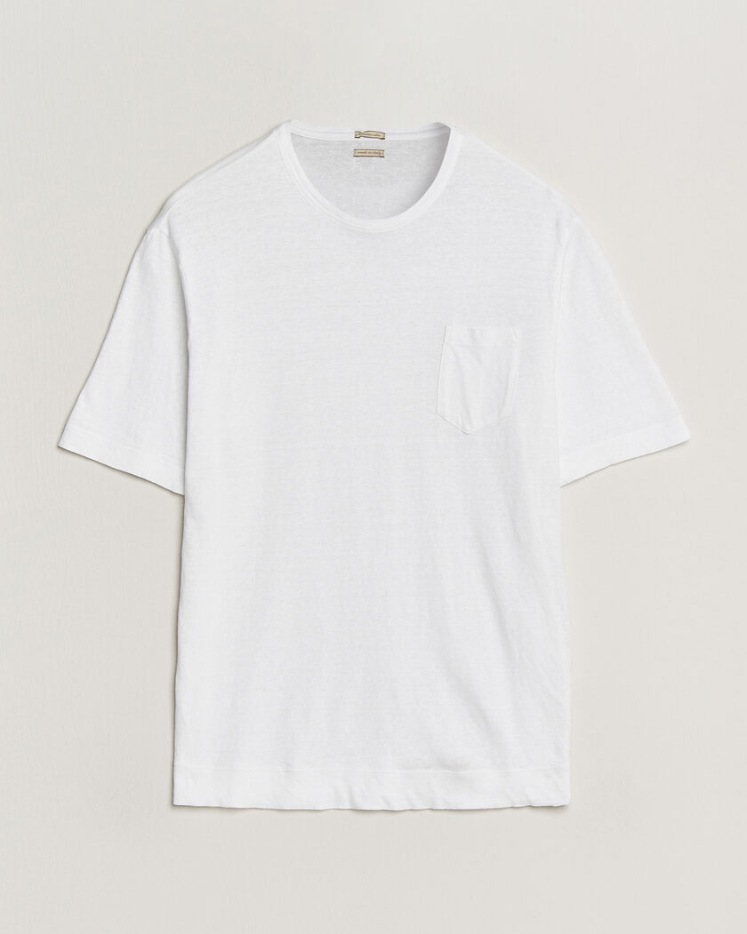 Massimo Alba Panarea Cotton/Linen T-Shirt White – Wit