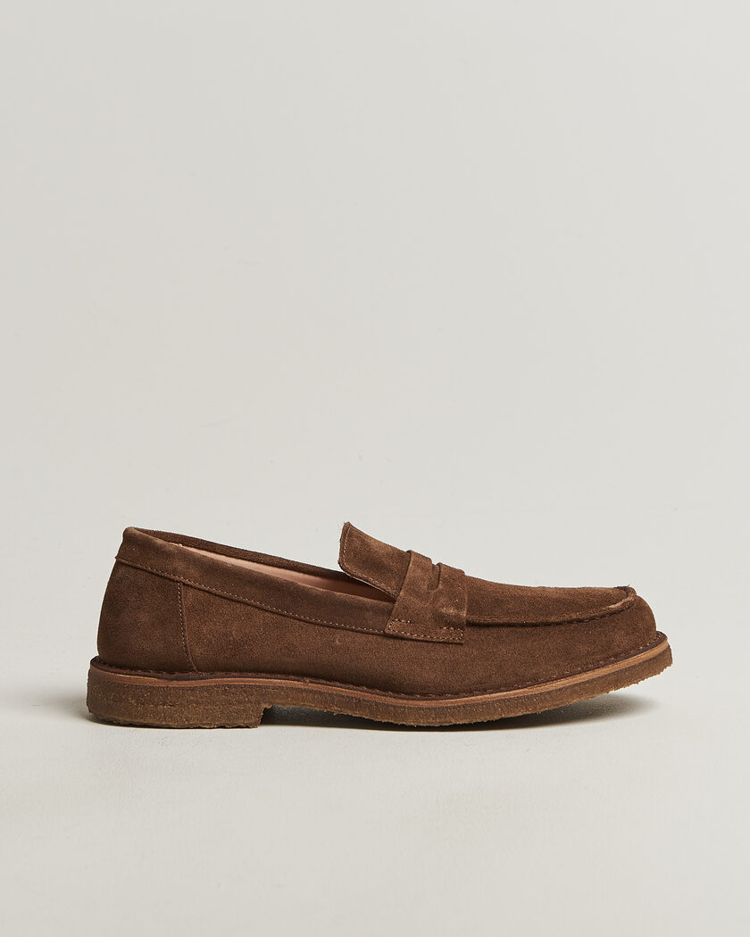 Astorflex Mokaflex Loafers Dark Khaki Suede – Bruin