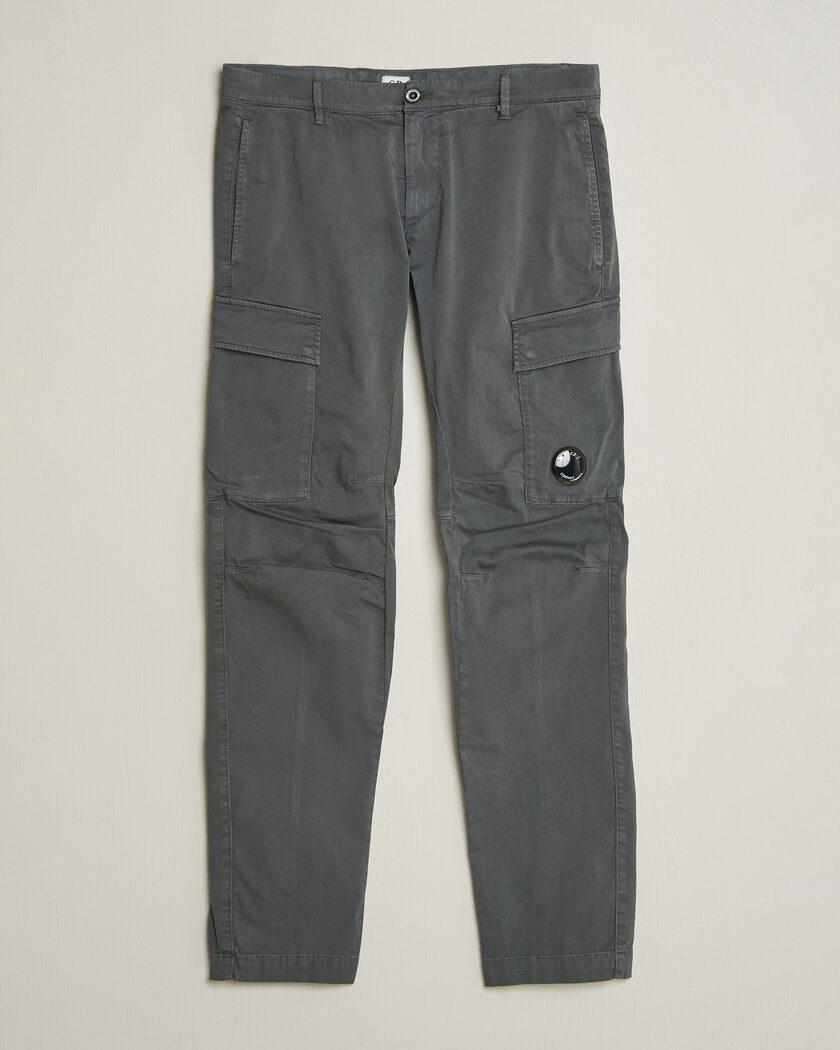 C.P. Company Satin Stretch Cargo Pants Dark Grey – Grijs