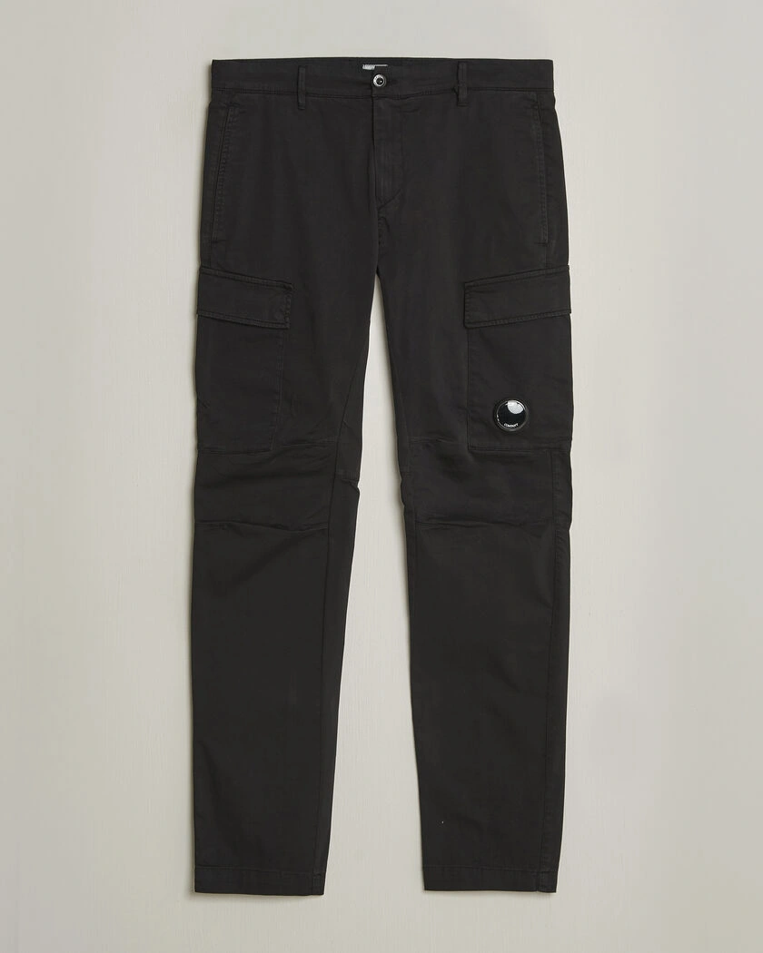 C.P. Company Satin Stretch Cargo Pants Black – Zwart