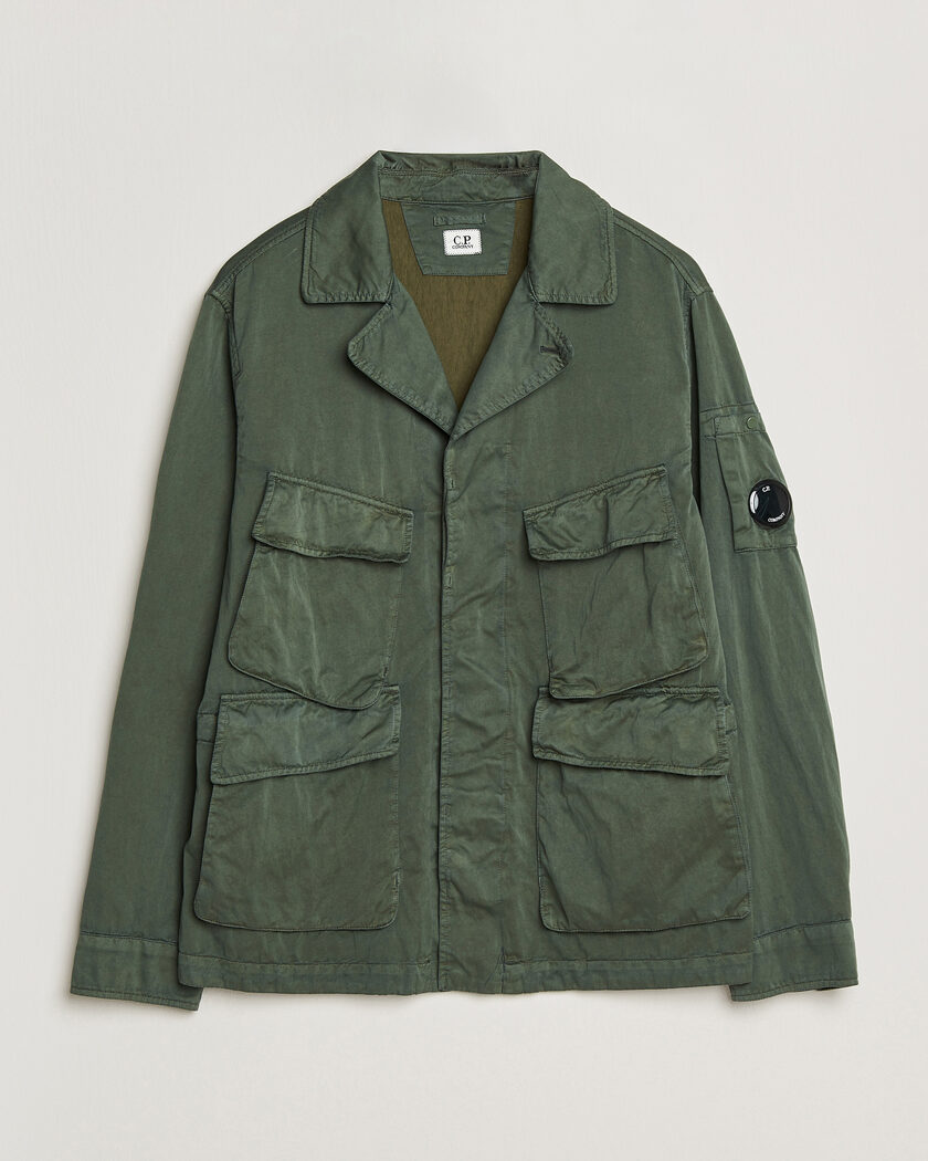  C.P. Company Raso Cinque Cotton Nylon Jungle Jacket Dark Green – Groen