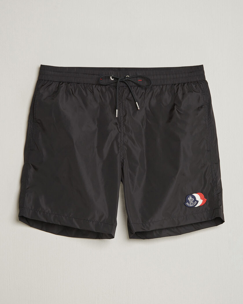 Moncler Tricolore Logo Swim Shorts Black – Zwart