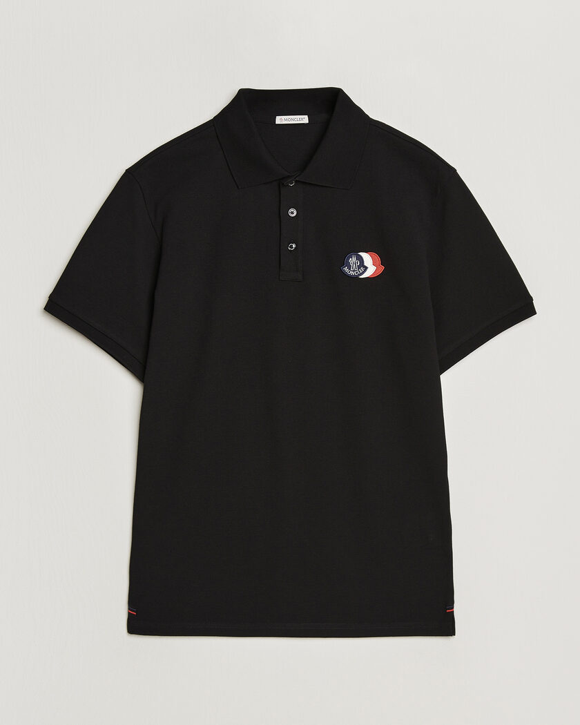 Moncler Tricolore Logo Polo Black – Zwart