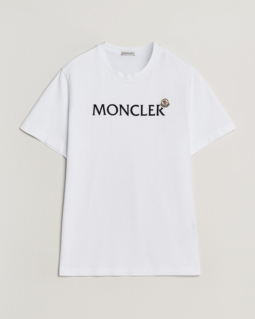 Moncler Lettering Logo T-Shirt White | Man - CareOfCarl.nl