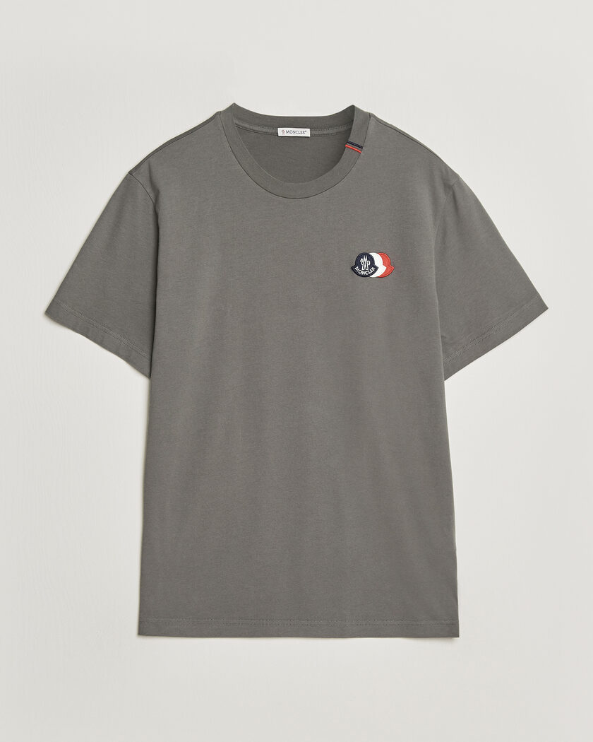 Moncler Tricolore Logo T-Shirt Grey – Grijs