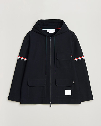 Thom Browne Tech Twill Field Jacket Navy – Blauw