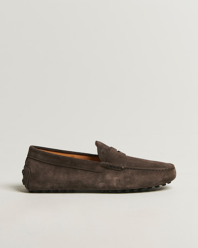 Tod's Gommino Carshoe Dark Brown Suede – Bruin