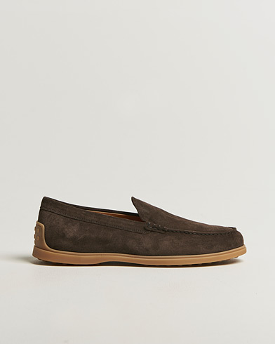 Tod's Gomma Leggera Loafers Dark Brown Suede – Bruin