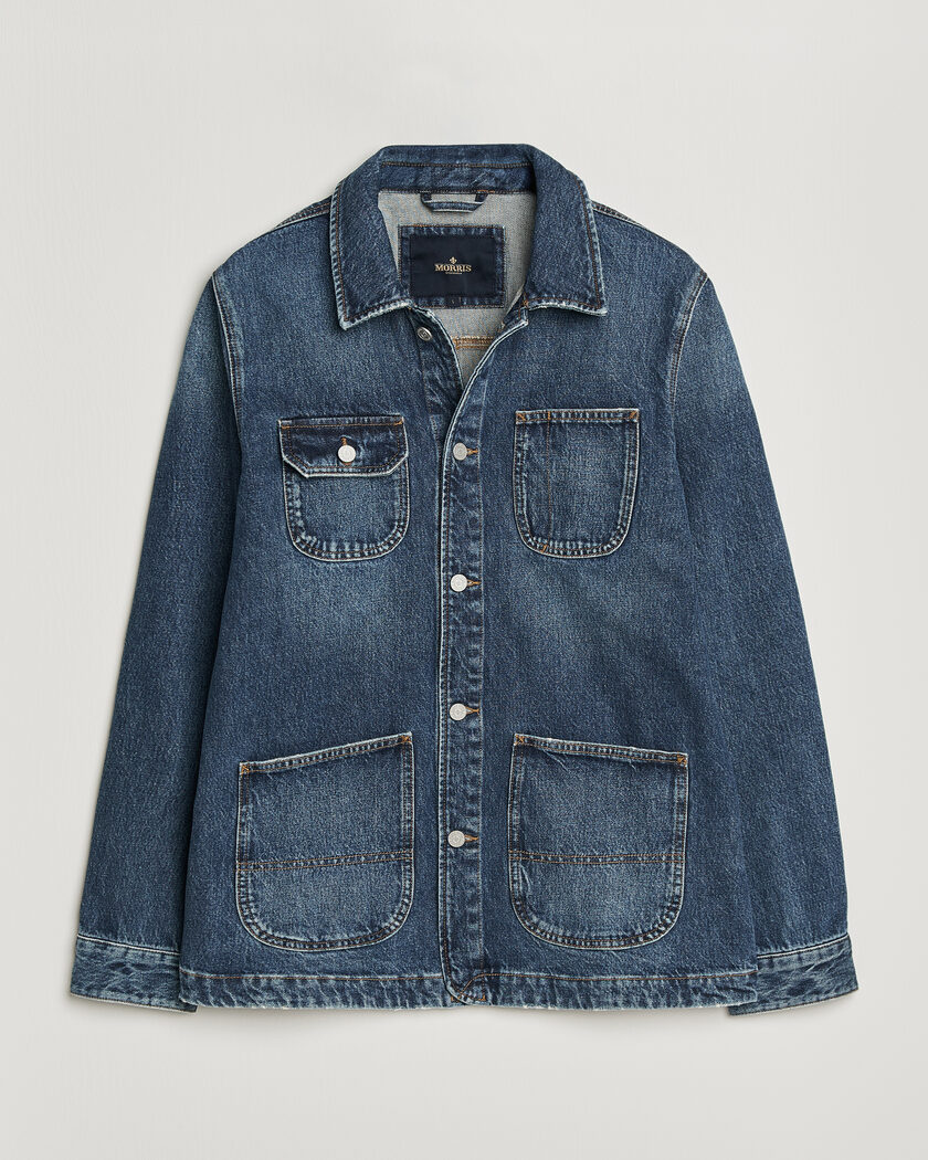 Morris Denim Shirt Jacket Blue – Blauw
