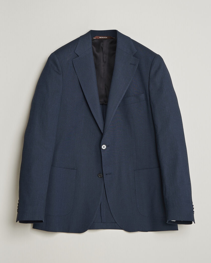 Morris Linen Suit Blazer Navy – Blauw