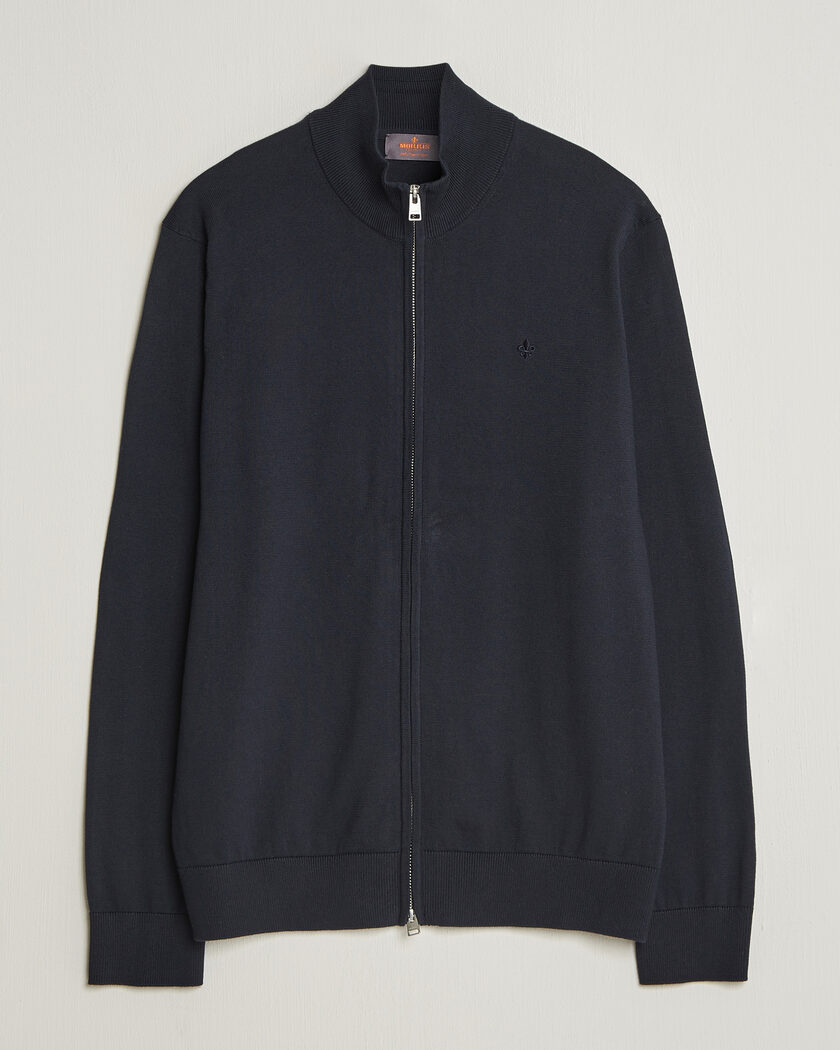 Morris Riley Zip Cardigan Navy – Blauw