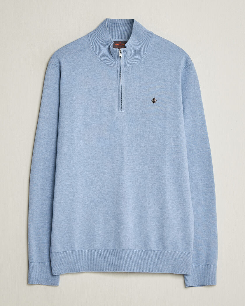 Morris Riley Half-Zip Light Blue – Blauw