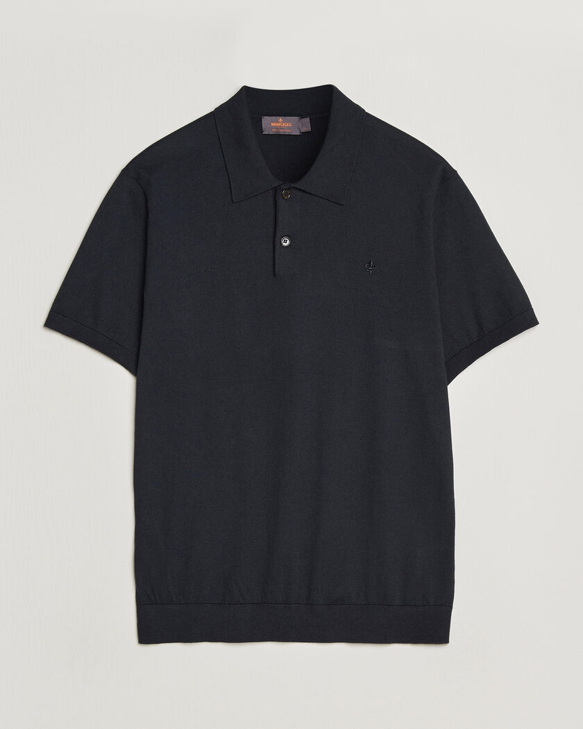 Morris Riley Short Sleeve Polo Navy – Blauw