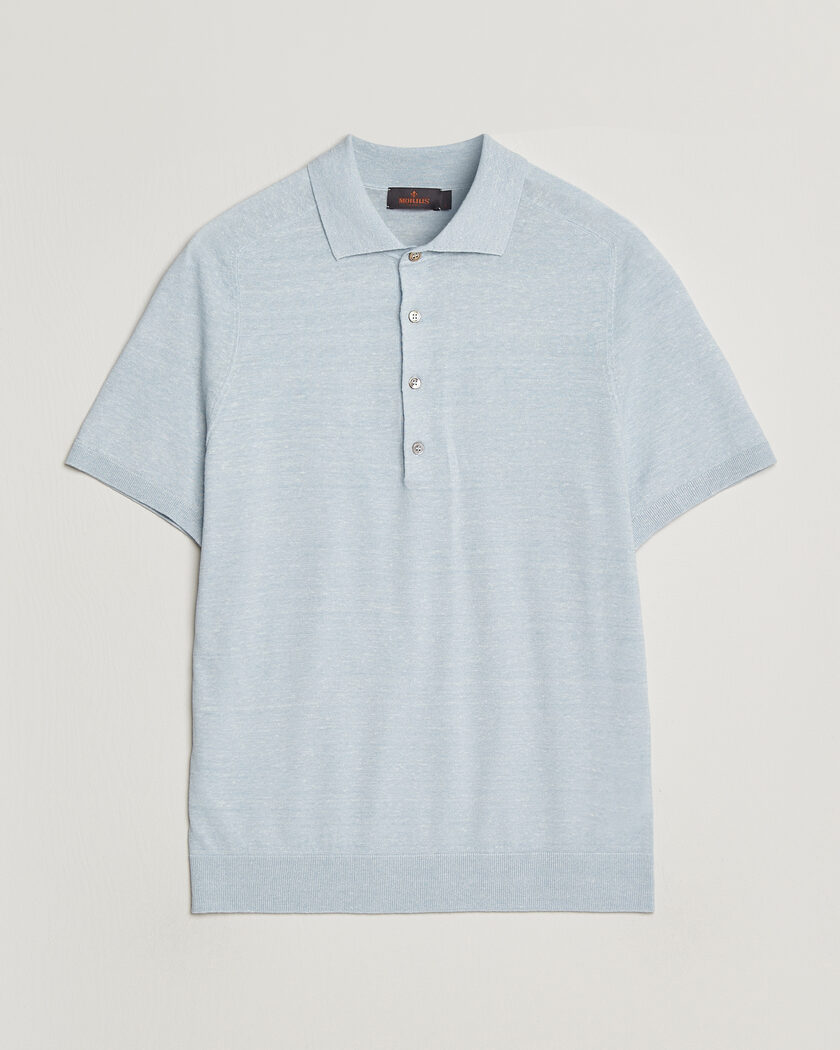 Morris Colin Short Sleeve Polo Shirt Light Blue – Blauw