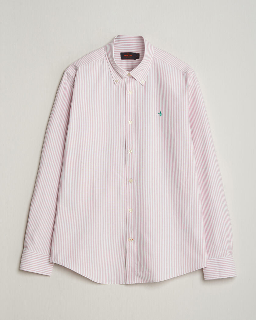 Morris Douglas Striped Oxford Shirt Pink – Roze