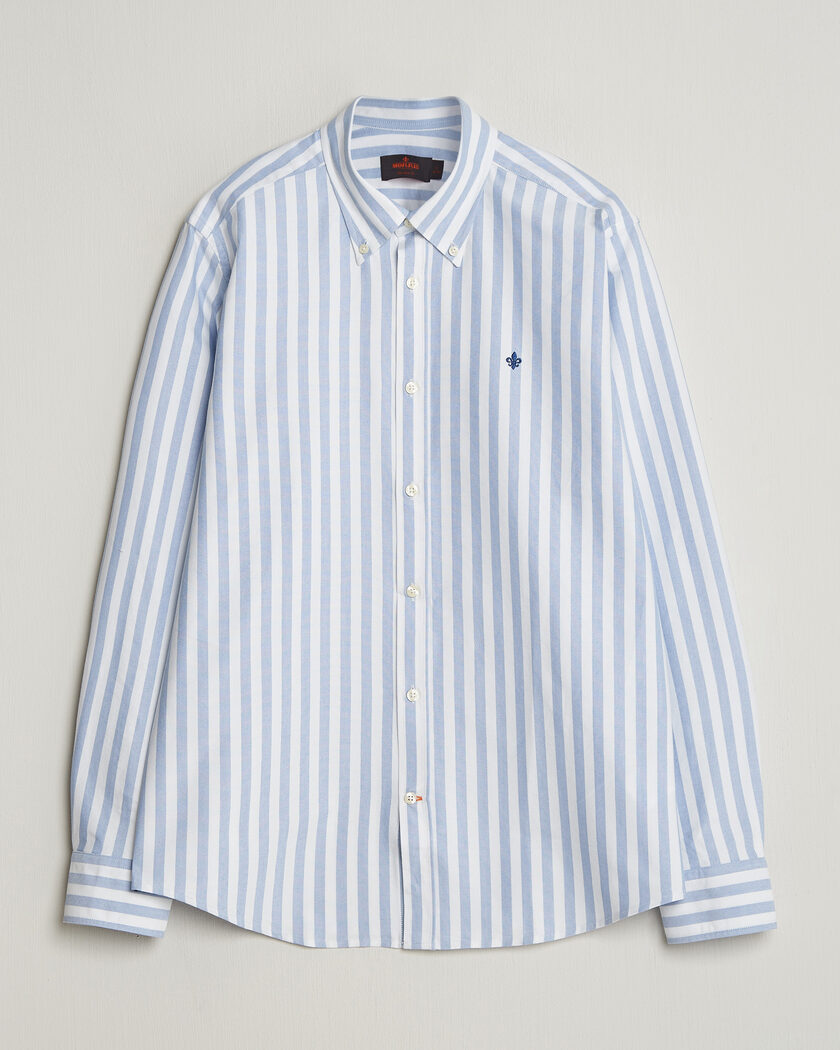 Morris Douglas Striped Oxford Shirt Light Blue – Blauw