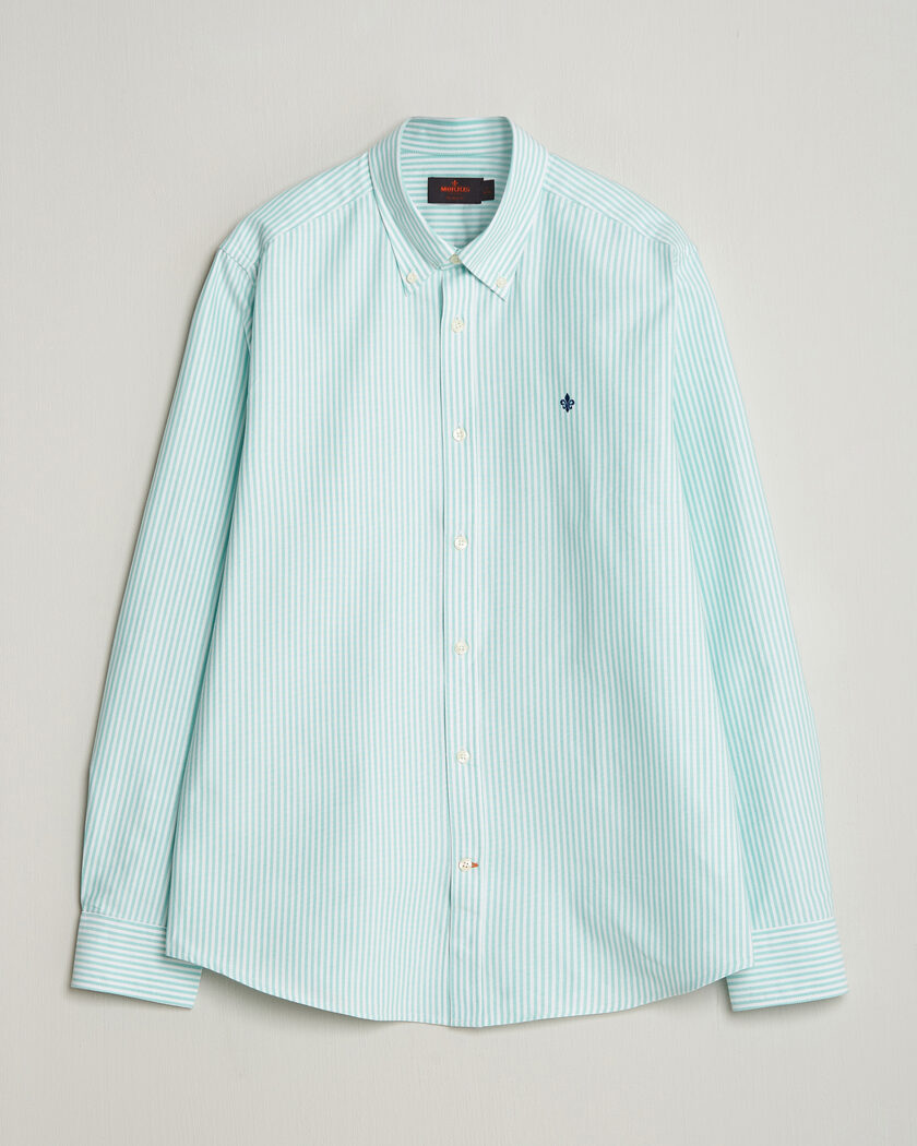 Morris Douglas Striped Oxford Shirt Green – Groen