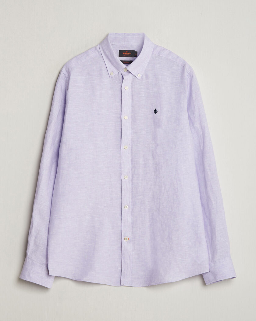 Morris Douglas Button Down Linen Shirt Purple – Paars