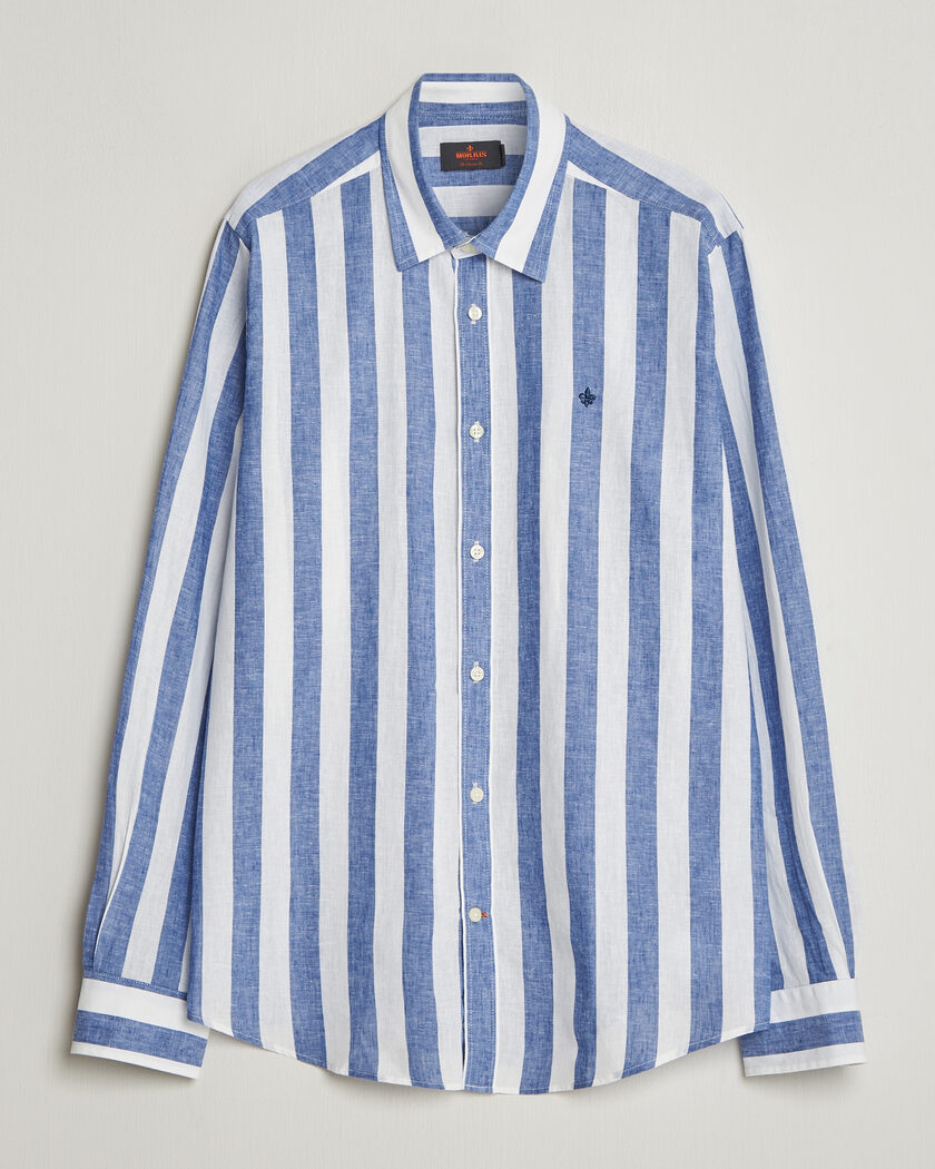 Morris Douglas Linen Striped Shirt Blue/White – Meerkleurig