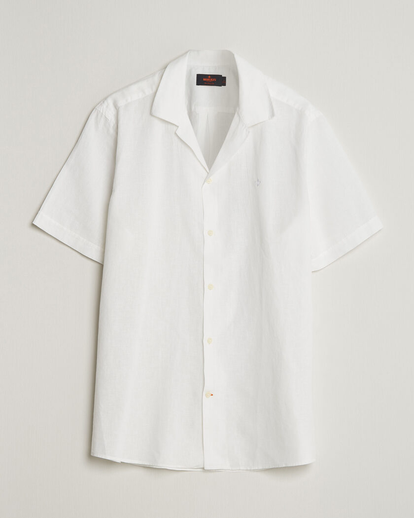 Morris Resort Short Sleeve Linen Shirt White – Wit