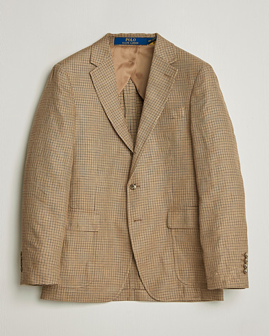 Polo Ralph Lauren Mini Guncheck Blazer Camel Multi – Bruin