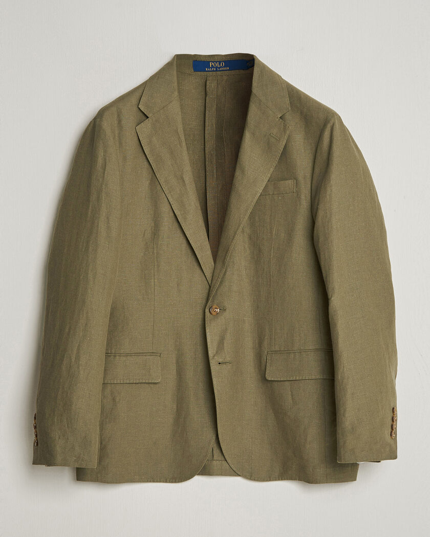 Polo Ralph Lauren Linen Sportcoat Basic Olive – Groen