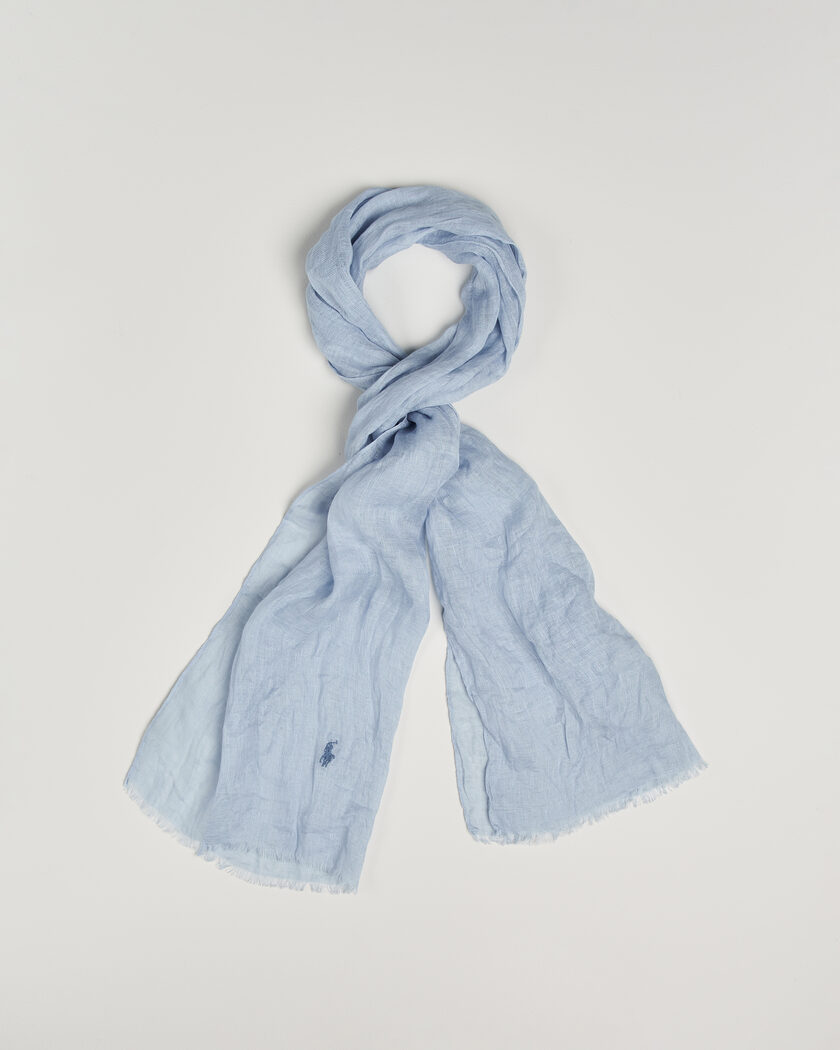 Polo Ralph Lauren Linen Scarf Chambray – Blauw