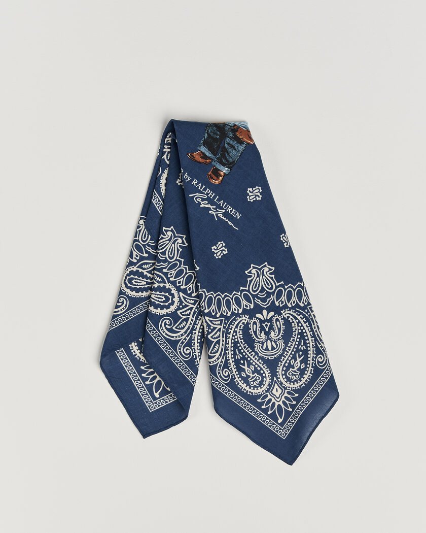Polo Ralph Lauren Printed Bear Scarf Navy Multi – Meerkleurig