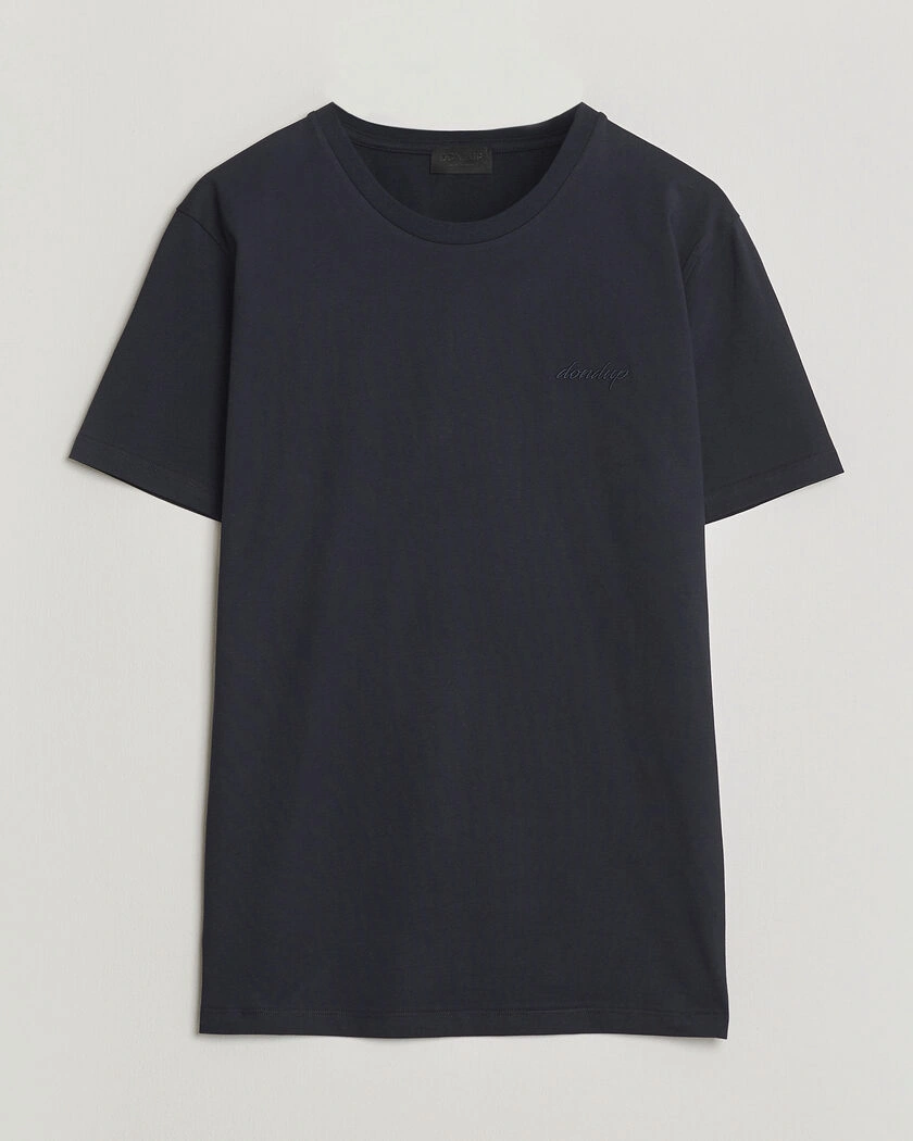 Dondup Logo Crew Neck T-Shirt Navy – Blauw